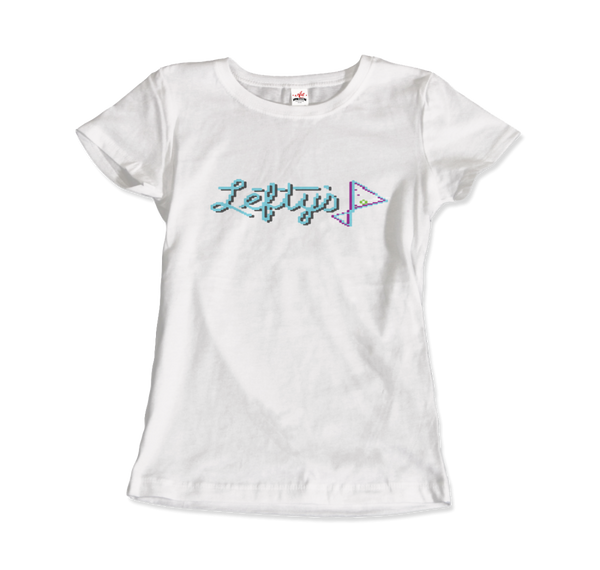 Leisure Suit Larry 1987, Lefty's Bar Logo T-Shirt - Women / White / Small by Art-O-Rama