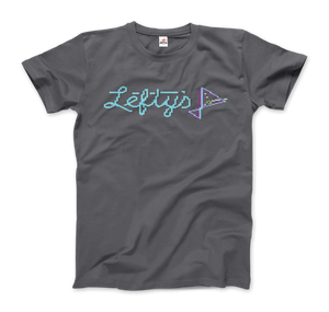 Leisure Suit Larry 1987, Lefty's Bar Logo T-Shirt - Men / Charcoal / Small by Art-O-Rama