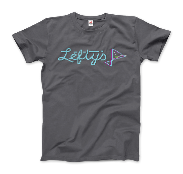 Leisure Suit Larry 1987, Lefty's Bar Logo T-Shirt - Men / Charcoal / Small by Art-O-Rama