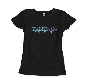 Leisure Suit Larry 1987, Lefty's Bar Logo T-Shirt - Women / Black / Small by Art-O-Rama