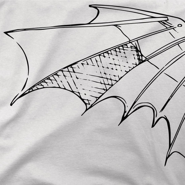 Leonardo Da Vinci Glider Sketch Artwork T-Shirt - T-Shirt