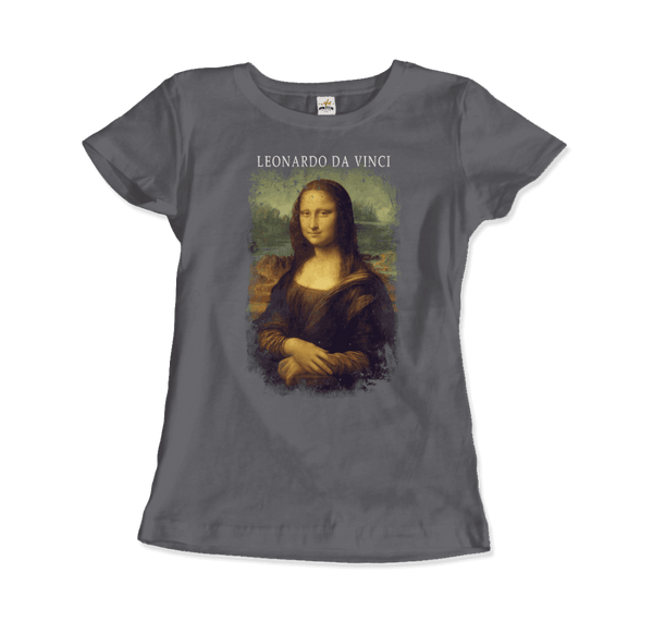 Leonardo Da Vinci Mona Lisa 1503~1519 Artwork T-Shirt - Women / Charcoal / Small - T-Shirt