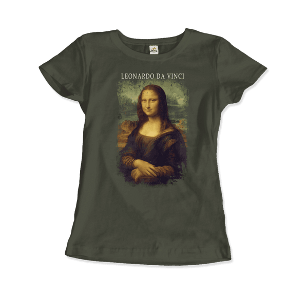 Leonardo Da Vinci Mona Lisa 1503~1519 Artwork T-Shirt - Women / City Green / Small - T-Shirt
