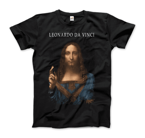 Leonardo Da Vinci Salvator Mundi 1499~1510 Artwork T-Shirt - Men / Black / Small - T-Shirt