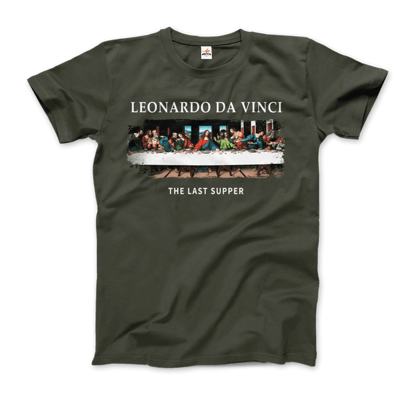 Leonardo Da Vinci - The Last Supper Artwork T-Shirt - Men / City Green / Small - T-Shirt