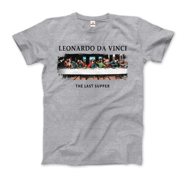 Leonardo Da Vinci - The Last Supper Artwork T-Shirt - Men / Heather Grey / Small - T-Shirt