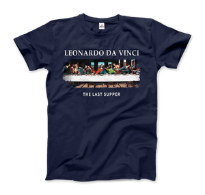 Leonardo Da Vinci - The Last Supper Artwork T-Shirt - Men / Navy / Small - T-Shirt
