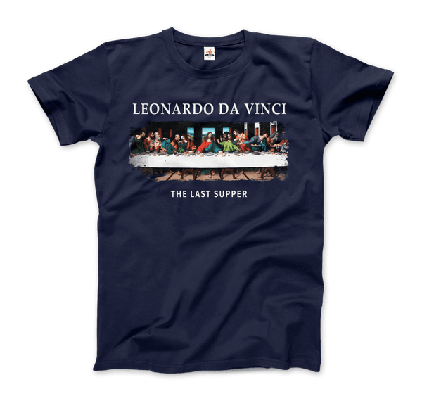 Leonardo Da Vinci - The Last Supper Artwork T-Shirt - Men / Navy / Small - T-Shirt