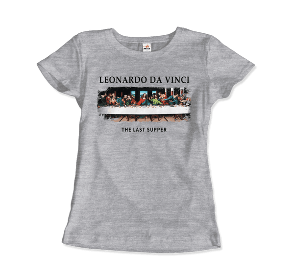 Leonardo Da Vinci - The Last Supper Artwork T-Shirt - Women / Heather Grey / Small - T-Shirt