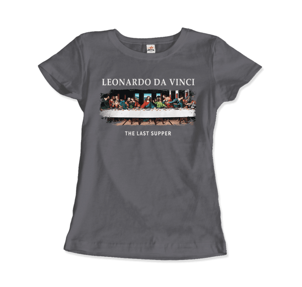 Leonardo Da Vinci - The Last Supper Artwork T-Shirt - Women / Charcoal / Small - T-Shirt