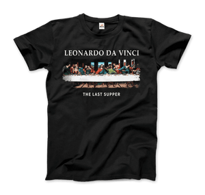 Leonardo Da Vinci - The Last Supper Artwork T-Shirt - Men / Black / Small - T-Shirt