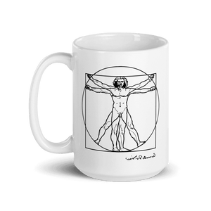 Leonardo Da Vinci Vitruvian Man Sketch Mug - 15oz (444mL) - Mug