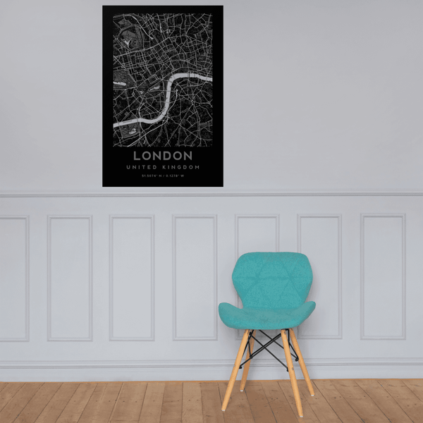 London City Map - United Kingdom Poster - Poster
