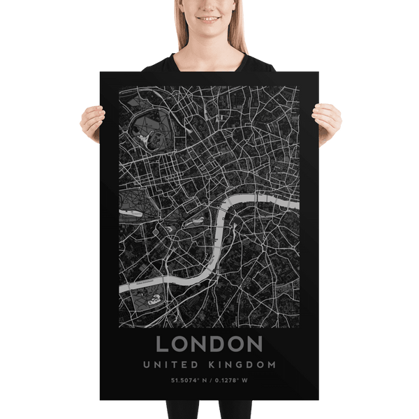 London City Map - United Kingdom Poster - Poster