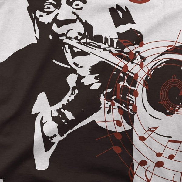 Louis Armstrong (Satchmo) Playing Trumpet T-Shirt - [variant_title] by Art-O-Rama