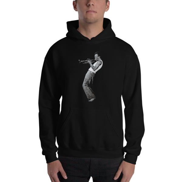 Miles Davis Playing his Trumpet Artwork Unisex Hoodie - [variant_title] by Art-O-Rama