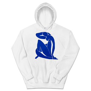 Henri Matisse Blue Nude 1952 Artwork Unisex Hoodie - White / S by Art-O-Rama
