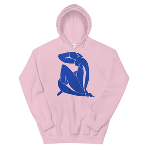 Henri Matisse Blue Nude 1952 Artwork Unisex Hoodie - Light Pink / S by Art-O-Rama