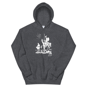 Pablo Picasso Don Quixote of La Mancha 1955 Artwork Unisex Hoodie - Dark Heather / S by Art-O-Rama