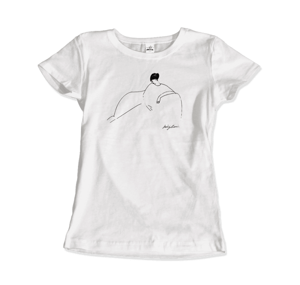 Modigliani - Anna Akhmatova Sketch Artwork T-Shirt - Women / White / Small - T-Shirt
