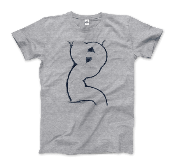 Modigliani - Caryatid Sketch Artwork T-Shirt - Men / Heather Grey / Small - T-Shirt