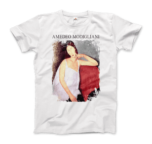 Modigliani - Portrait of Jeanne Hébuterne 1919 Artwork T-Shirt - Men / White / Small - T-Shirt