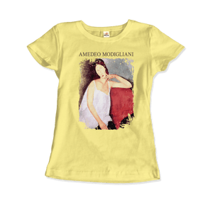 Modigliani - Portrait of Jeanne Hébuterne 1919 Artwork T-Shirt - Women / Spring Yellow / Small - T-Shirt