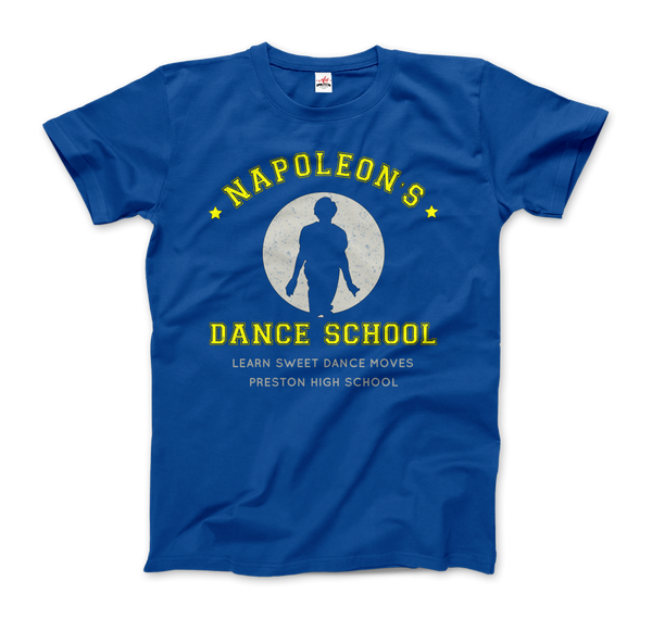 Napoleon Dance School from Napoleon Dinamyte Movie T-Shirt - Men / Royal Blue / Small by Art-O-Rama