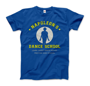 Napoleon Dance School from Napoleon Dinamyte Movie T-Shirt - Men / Royal Blue / Small by Art-O-Rama