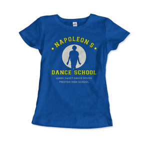 Napoleon Dance School from Napoleon Dinamyte Movie T-Shirt - Women / Royal Blue / Small by Art-O-Rama