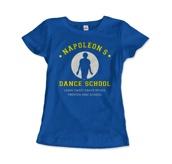 Napoleon Dance School from Napoleon Dinamyte Movie T-Shirt - Women / Royal Blue / Small by Art-O-Rama