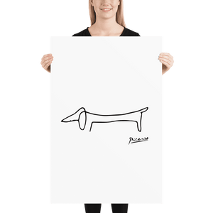 Pablo Picasso Dachshund Dog (Lump) Artwork Poster - Poster