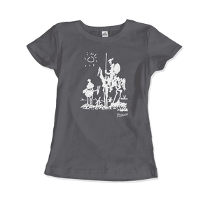 Pablo Picasso Don Quixote of La Mancha 1955 Artwork T - Shirt - Women (Fitted) / Charcoal / S - T - Shirt