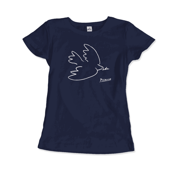 Pablo Picasso Dove Of Peace 1949 Artwork T-Shirt - Women / Navy / Small by Art-O-Rama