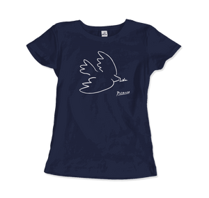 Pablo Picasso Dove Of Peace 1949 Artwork T-Shirt - Women (Fitted) / Navy / S - T-Shirt