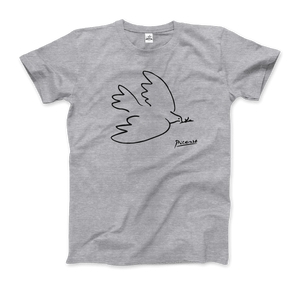 Pablo Picasso Dove Of Peace 1949 Artwork T-Shirt - Men (Unisex) / Heather Grey / S - T-Shirt