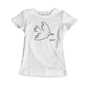 Pablo Picasso Dove Of Peace 1949 Artwork T-Shirt - Women (Fitted) / White / S - T-Shirt