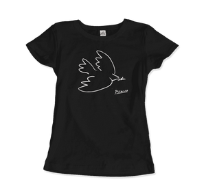 Pablo Picasso Dove Of Peace 1949 Artwork T-Shirt - Women (Fitted) / Black / S - T-Shirt