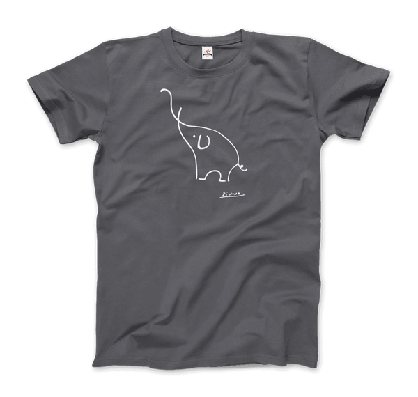 Pablo Picasso Elephant Sketch Artwork T-Shirt - Men / Charcoal / Small - T-Shirt