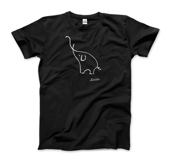 Pablo Picasso Elephant Sketch Artwork T-Shirt - Men / Black / Small - T-Shirt