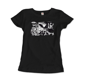 Pablo Picasso Guernica 1937 Artwork Reproduction T-Shirt - Women (Fitted) / Black / S - T-Shirt