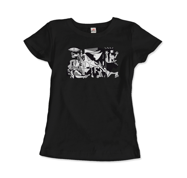 Pablo Picasso Guernica 1937 Artwork Reproduction T-Shirt - Women / Black / Small by Art-O-Rama