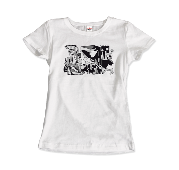 Pablo Picasso Guernica 1937 Artwork Reproduction T-Shirt - Women / White / Small by Art-O-Rama
