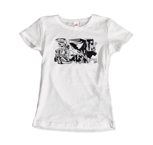 Pablo Picasso Guernica 1937 Artwork Reproduction T-Shirt - Women (Fitted) / White / S - T-Shirt