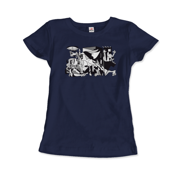 Pablo Picasso Guernica 1937 Artwork Reproduction T-Shirt - Women / Navy / Small by Art-O-Rama