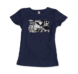 Pablo Picasso Guernica 1937 Artwork Reproduction T-Shirt - Women (Fitted) / Navy / S - T-Shirt