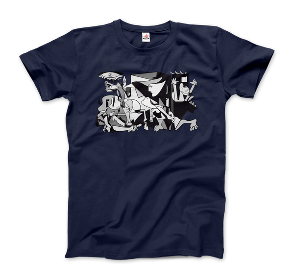 Pablo Picasso Guernica 1937 Artwork Reproduction T-Shirt - Men / Navy / Small by Art-O-Rama