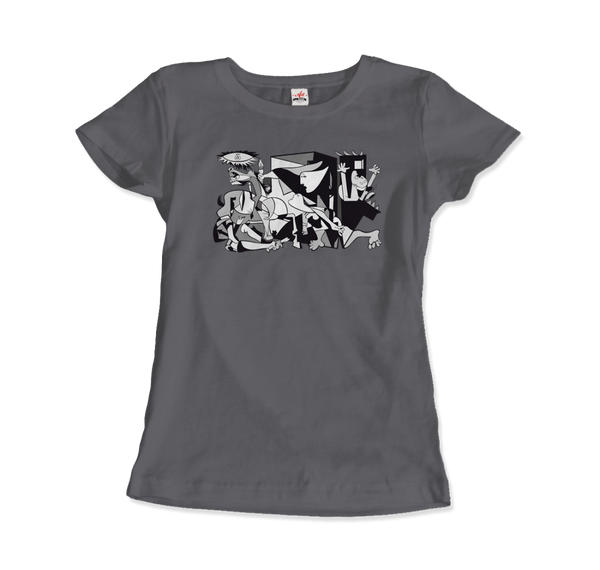 Pablo Picasso Guernica 1937 Artwork Reproduction T-Shirt - Women / Charcoal / Small by Art-O-Rama