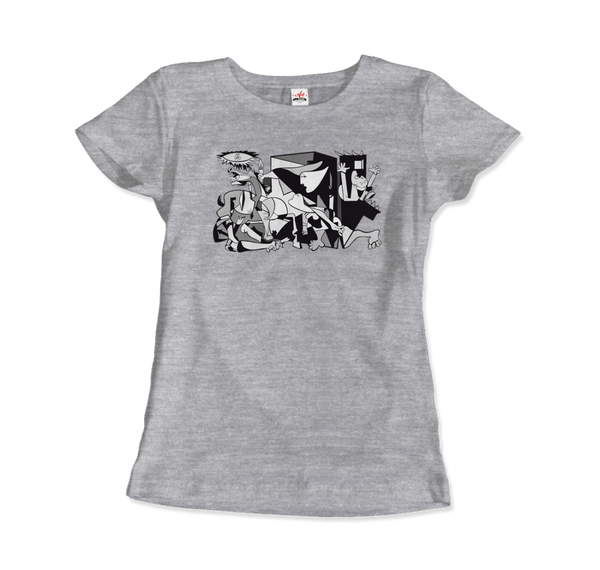 Pablo Picasso Guernica 1937 Artwork Reproduction T-Shirt - Women / Heather Grey / Small by Art-O-Rama