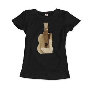 Pablo Picasso Guitar Sculpture 1912 Artwork T-Shirt - Women / Black / Small by Art-O-Rama
